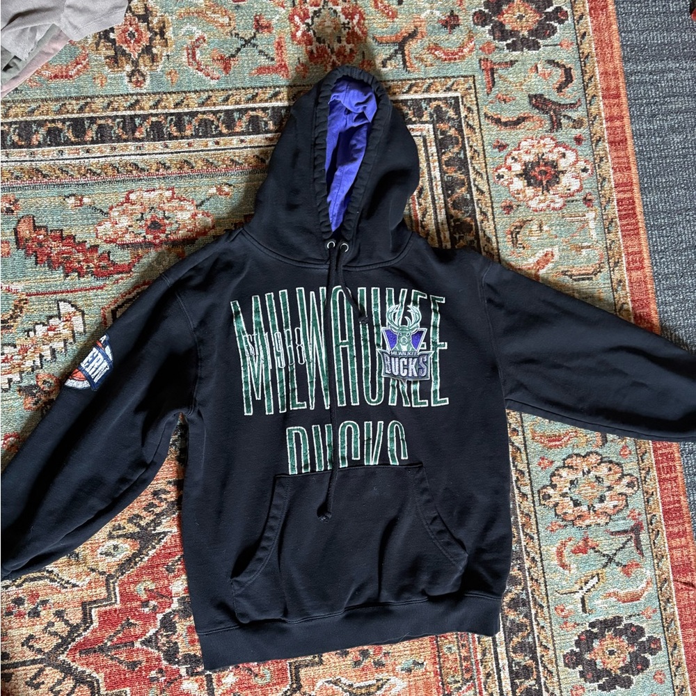 Mitchell & Ness Milwaukee Bucks Black Hoodie